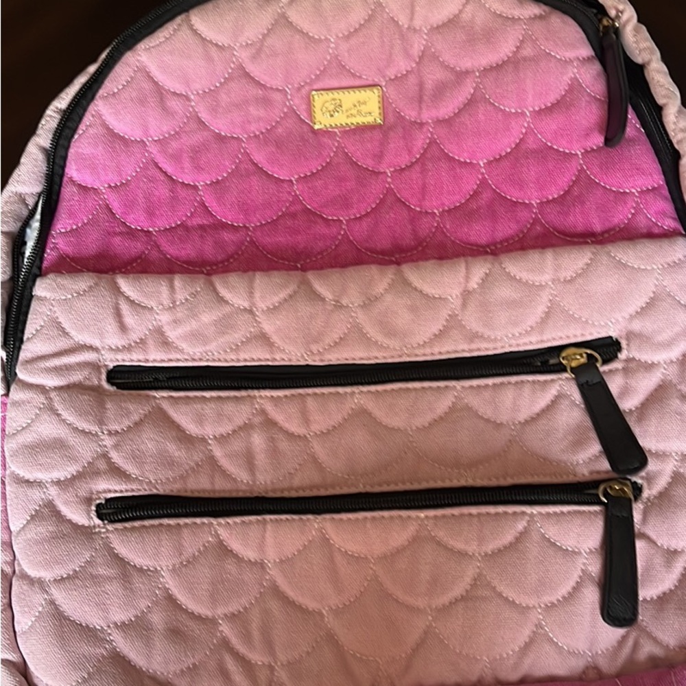 NWOT Betsy Johnson pink ombre mermaid scale backpack
